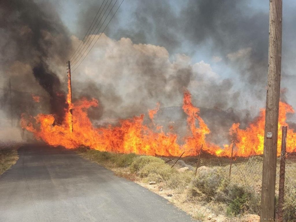 Λάρισα: Φωτιά τώρα στα Φάρσαλα