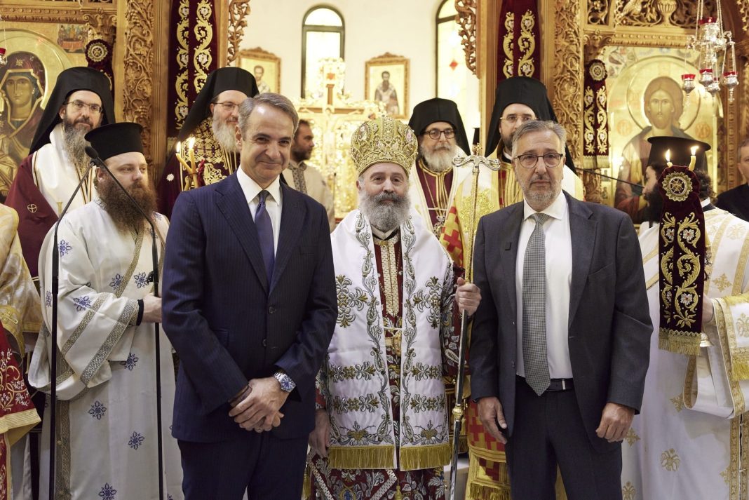 Επίσκεψη Κ. Μητσοτάκη στον Άγιο Δημήτριο Αττικής: Συγχαρητήρια από τον Αρχιεπίσκοπο Αυστραλίας για τη Μονή Σινά